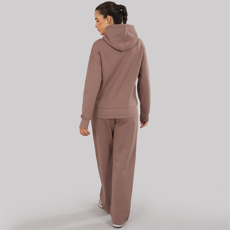 Womens Hearthia Hoodie And Wide Leg Joggers Set Mink - Image 2