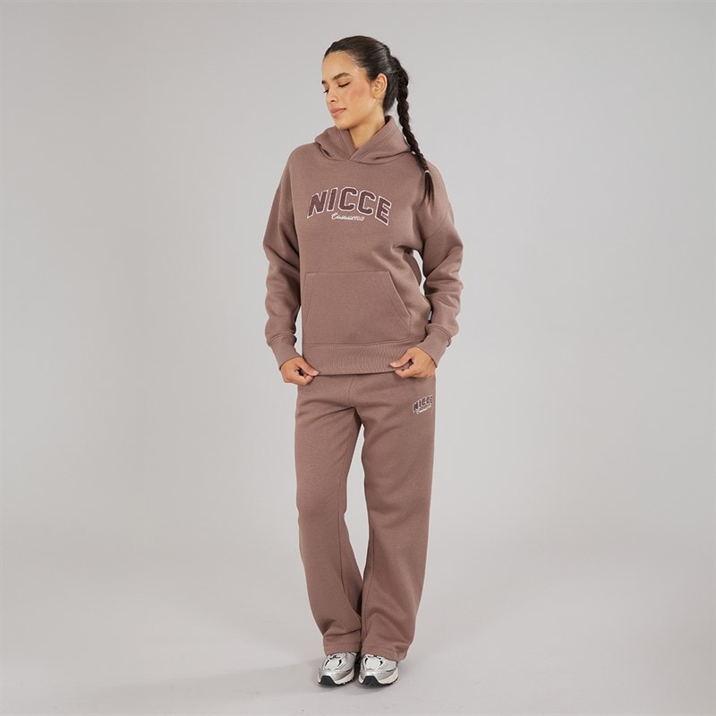 Womens Hearthia Hoodie And Wide Leg Joggers Set Mink - Image 4