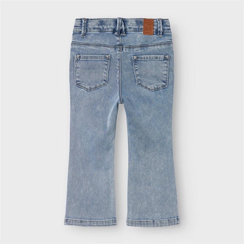 Girls Salli Bootcut Jeans Light Blue Bleached Denim - Image 2