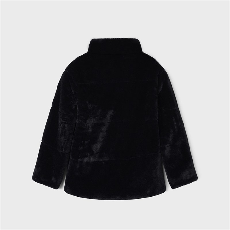 Name It Girls Nisa Fake Fur Jacket Black - Image 2