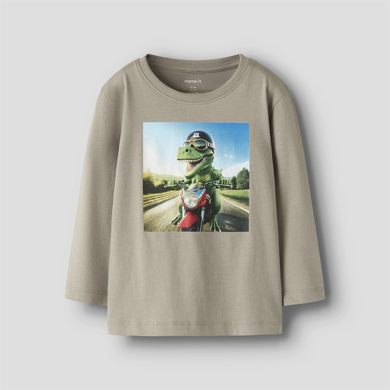 Name It Boys Voto Long Sleeve Top Vintage Khaki
