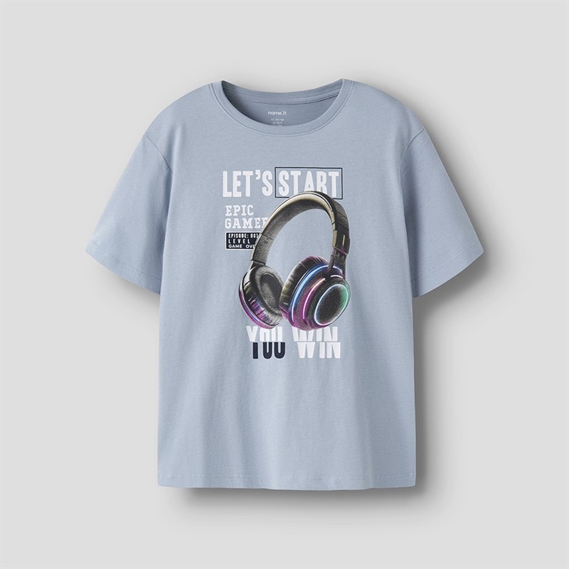 Name It Boys Voto T-Shirt Blue Fog