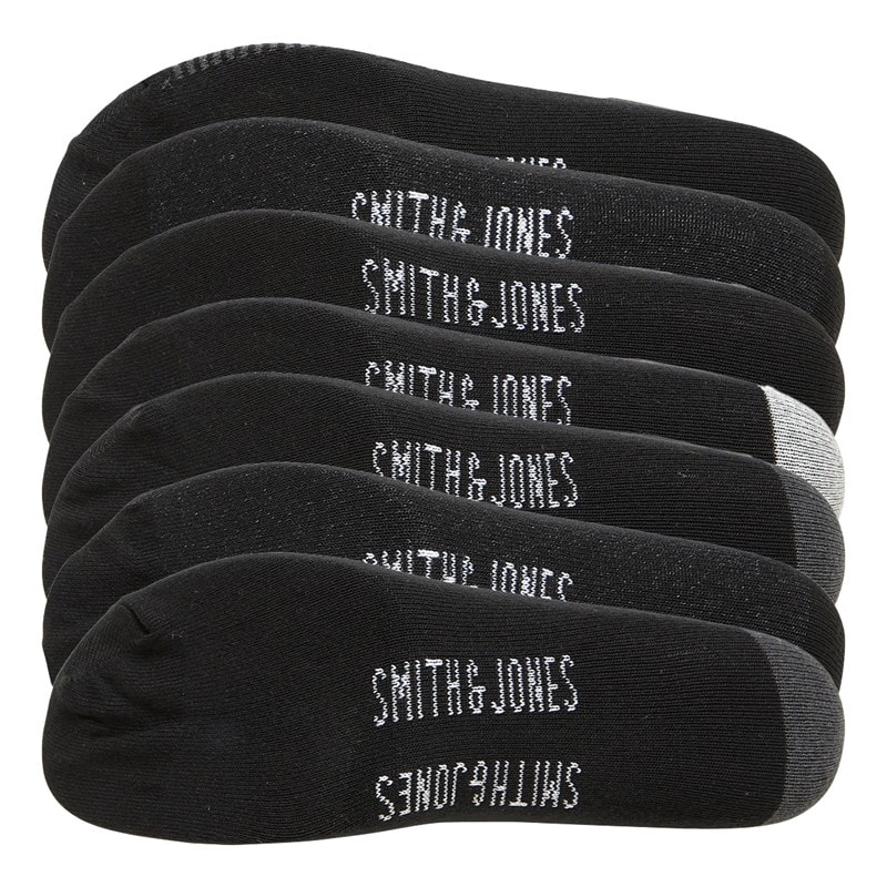 Mens Mitti Seven Pack Socks Black/Charcoal Marl/White/Grey Marl - Image 2