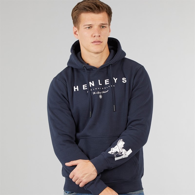 Mens Hentyme Hoodie Navy - Image 1