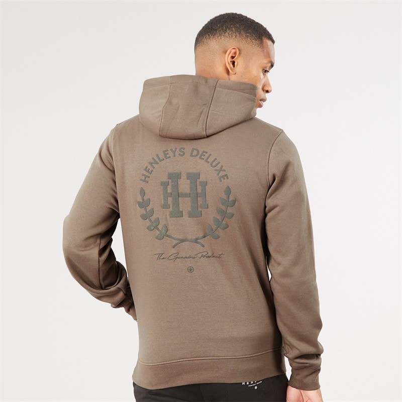 Mens Alston Hoodie Khaki - Image 2