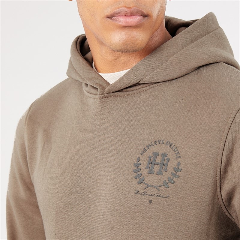 Mens Alston Hoodie Khaki - Image 3