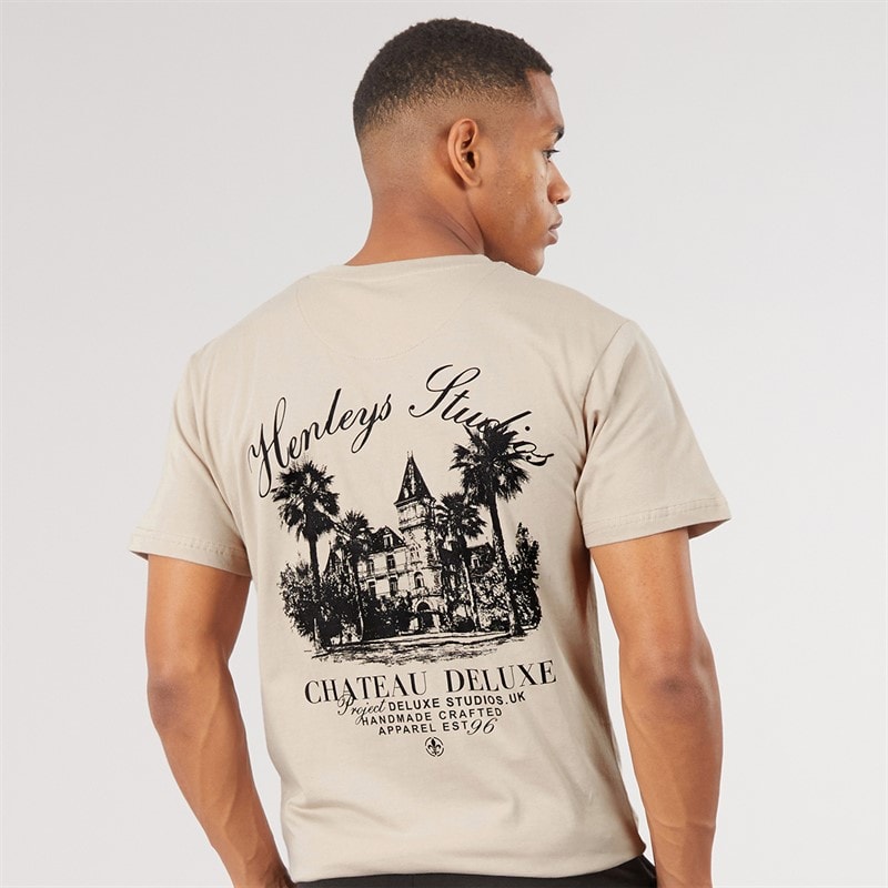 Mens Chateau T-Shirt Ecru - Image 3