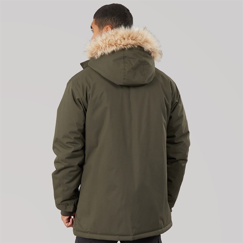 Mens Parka 4 Khaki - Image 2