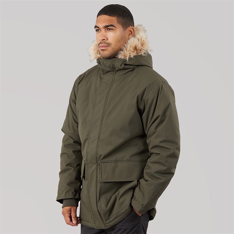 Mens Parka 4 Khaki - Image 3