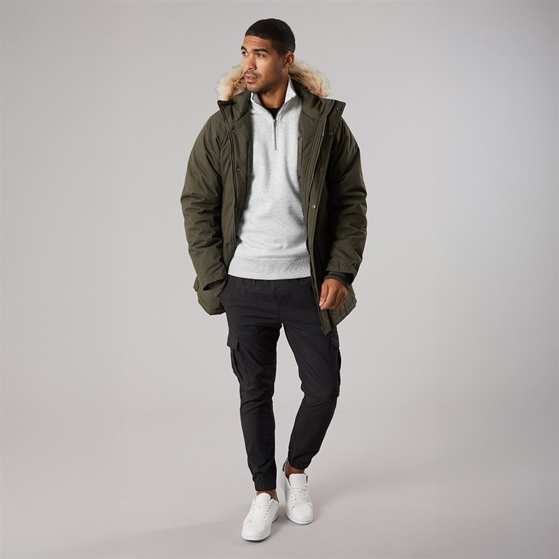 Mens Parka 4 Khaki - Image 4
