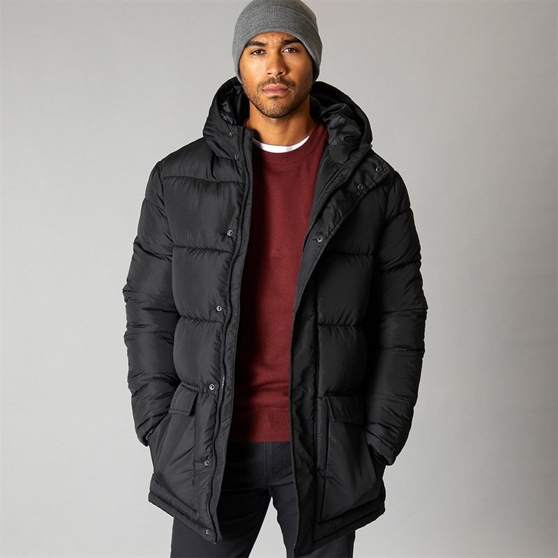 French Connection Mens Parka Row Black - Image 1
