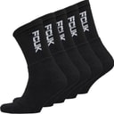 Mens FCUK Five Pack Crew Socks Black