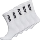 Mens FCUK Five Pack Crew Socks White
