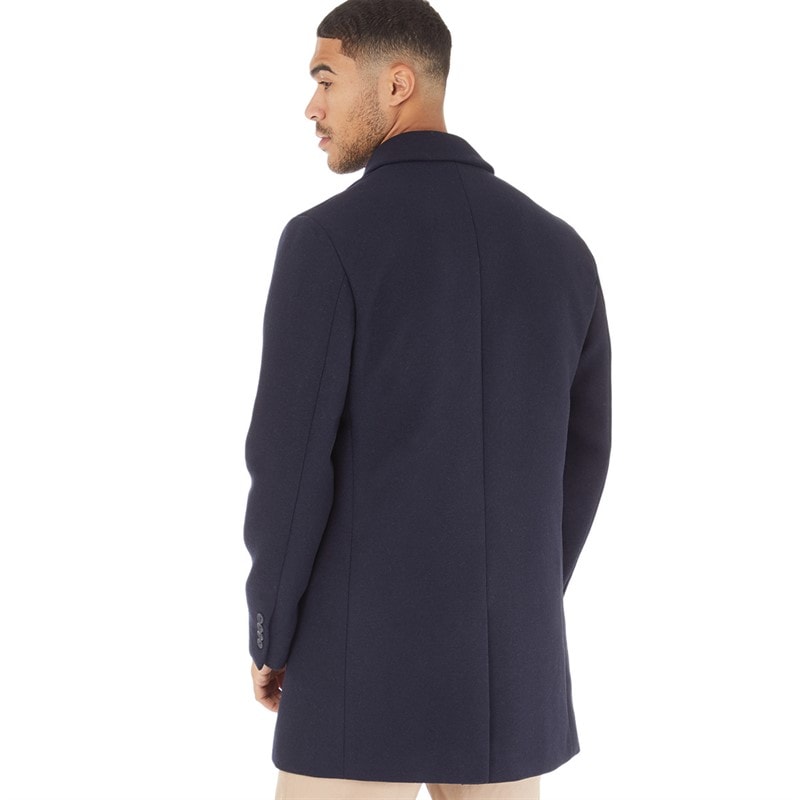 Mens SB Collar Wool Coat Marine - Image 2