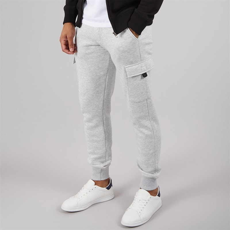 Mens FC Cargo Jogger Light Grey Mel - Image 1