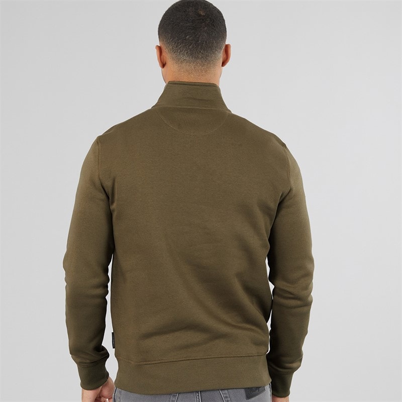 Mens FC 1/2 Zip Sweatshirt Khaki - Image 2