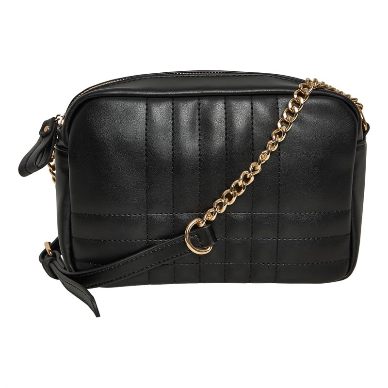 Womens Crossbody Quilt Bag Black - Image 2