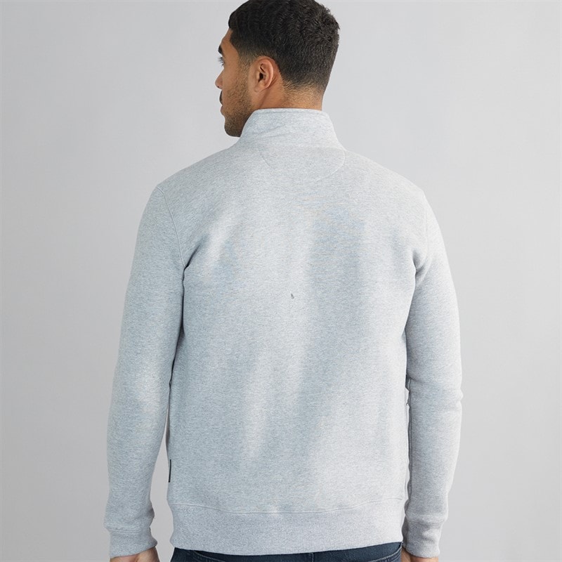 Mens FC Funnel Sweatshirt Light Grey Mel/Marine - Image 2