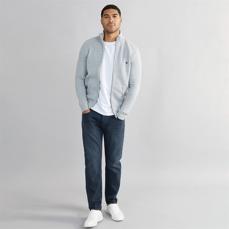 Mens FC Funnel Sweatshirt Light Grey Mel/Marine - Image 4