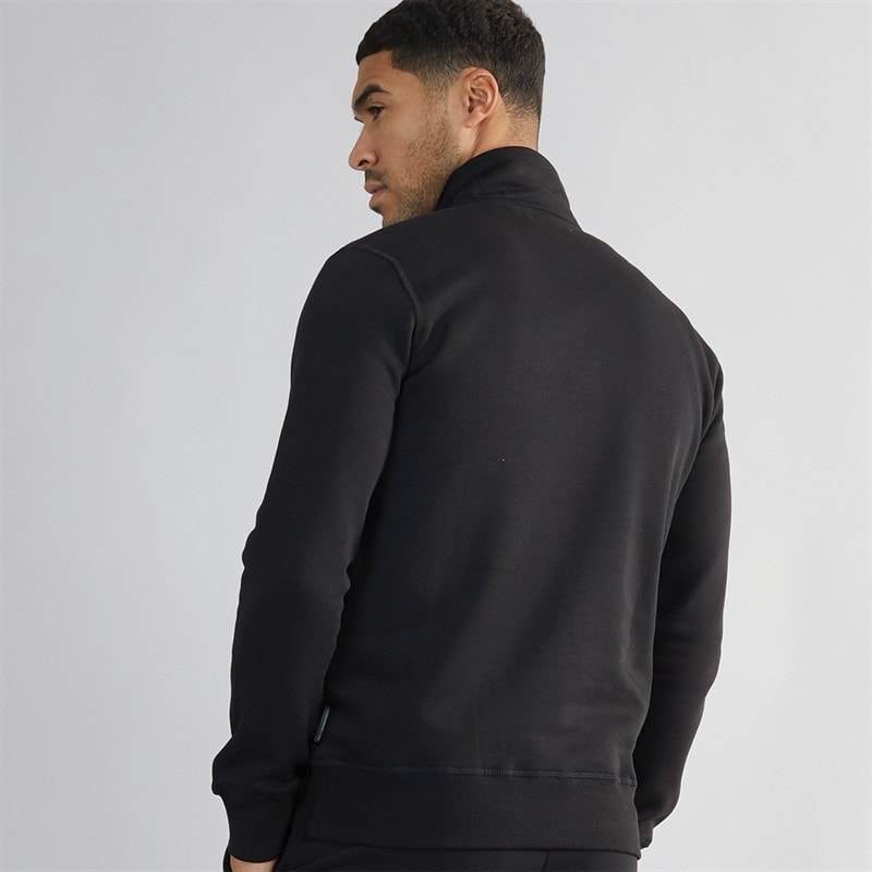 Mens FC 1/2 Zip Sweatshirt Black/Gunmetal - Image 2