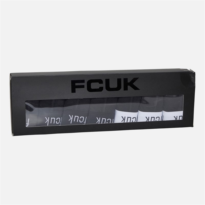 Mens FCUK Seven Pack Boxer Trunks FCUK 12 Black - Image 2