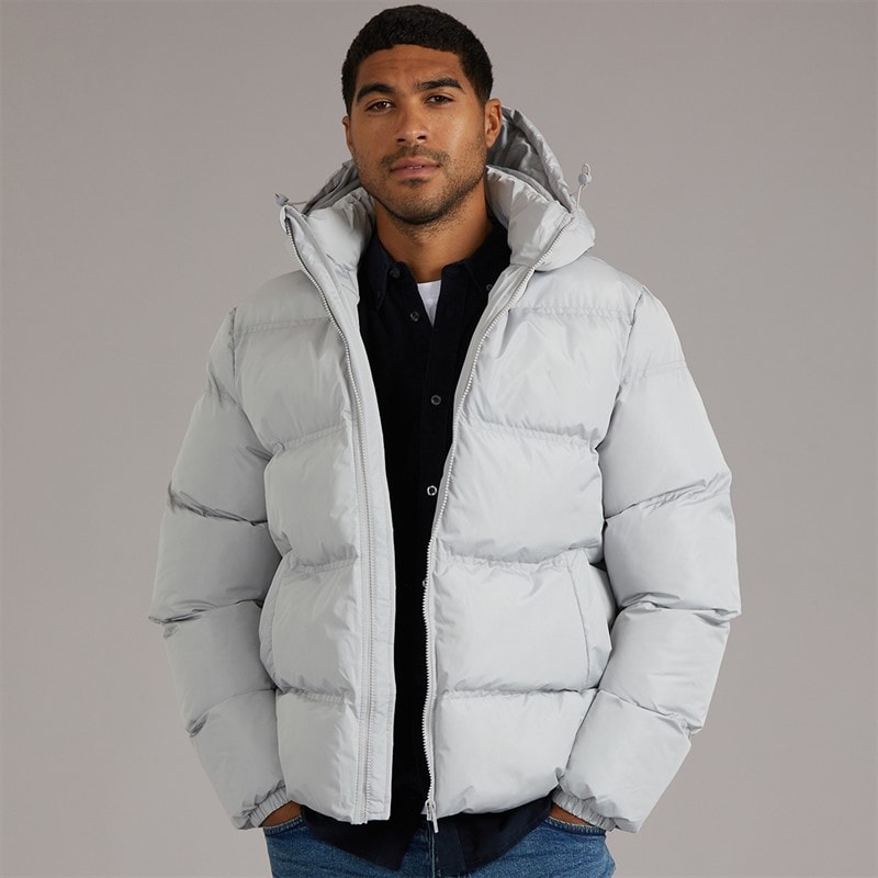 French Connection Mens Row Mid Jacket Light Grey