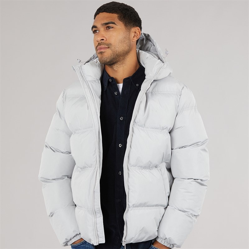 Mens Row Mid Jacket Light Grey - Image 5