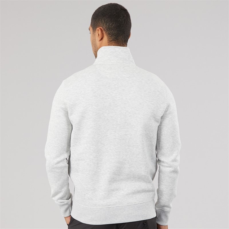 Mens FC Half Zip Sweatshirt Light Grey Mel/Marine - Image 2