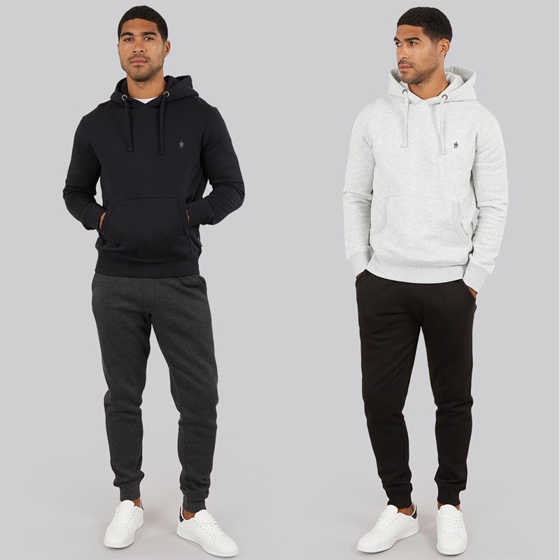 Mens Two Pack Hoodies Multi 3 Marine/Light Grey Marl - Image 3