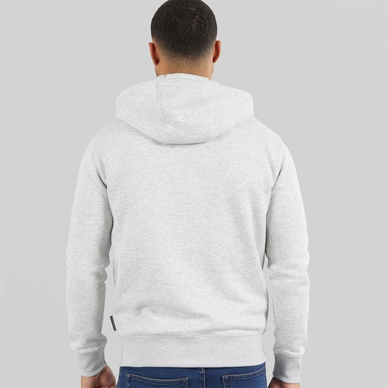 Mens FC Hoodie Light Grey Melange/Marine - Image 2