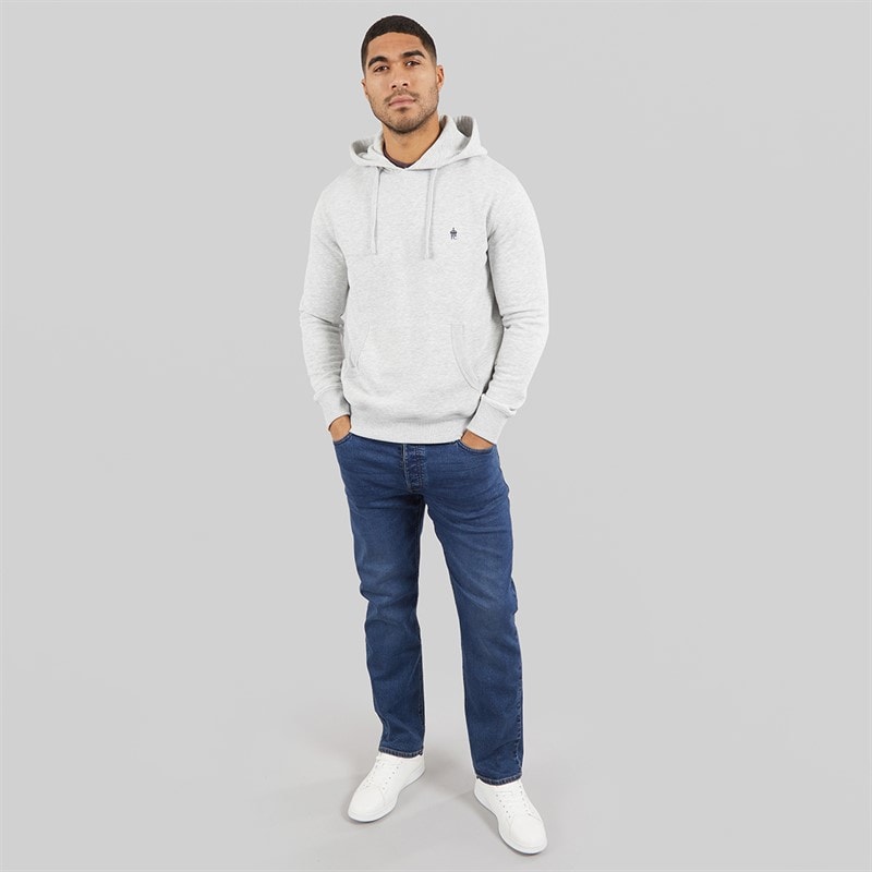 Mens FC Hoodie Light Grey Melange/Marine - Image 4
