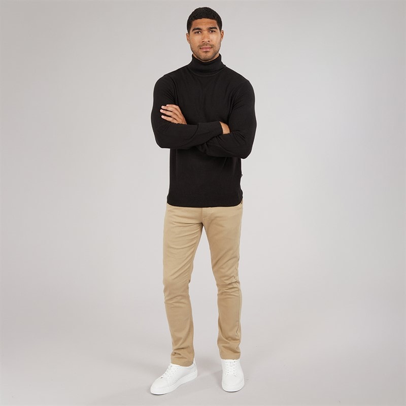 Mens Cash Roll Jumper Black - Image 3