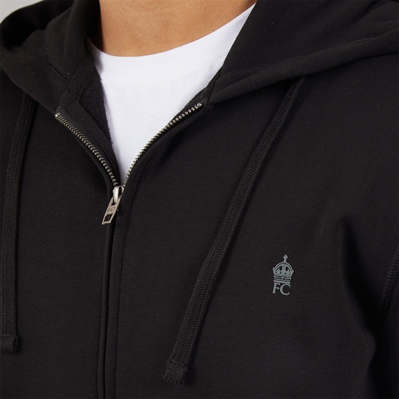 Mens FC Zip Hoodie Black/Gunmetal - Image 5