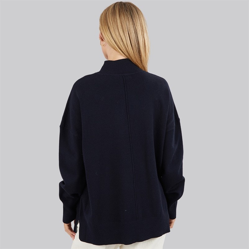 Womens Cosy Mock Centre Jumper Midnight - Image 2