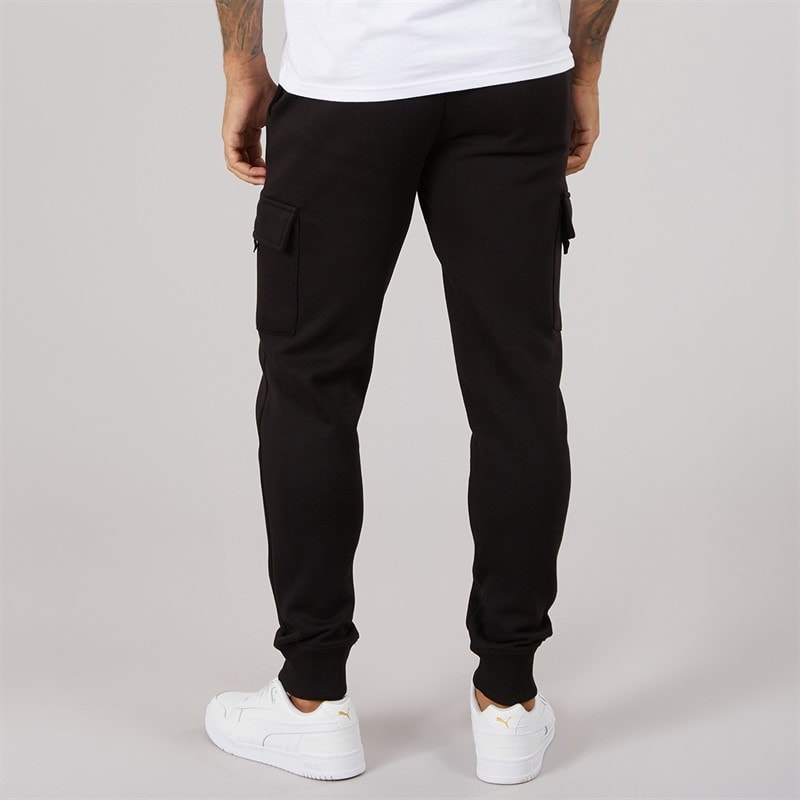 Mens FC Cargo Joggers Black - Image 2
