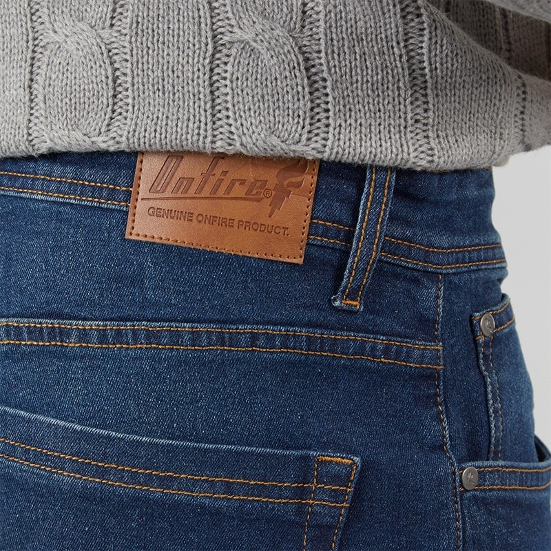 Mens Bootcut Denim Jeans Dark Wash - Image 3