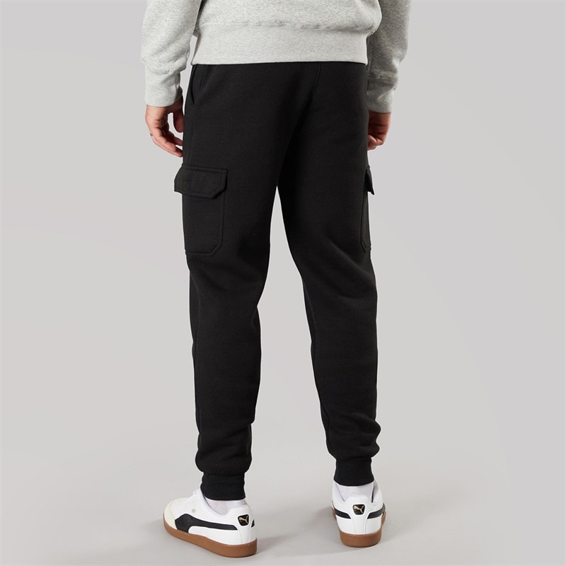 Mens Cargo Joggers Black - Image 2