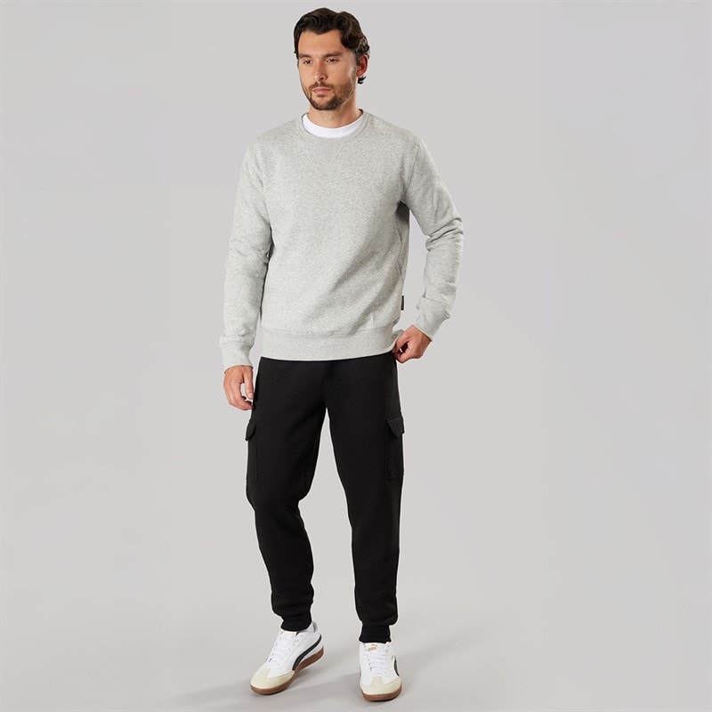 Mens Cargo Joggers Black - Image 3