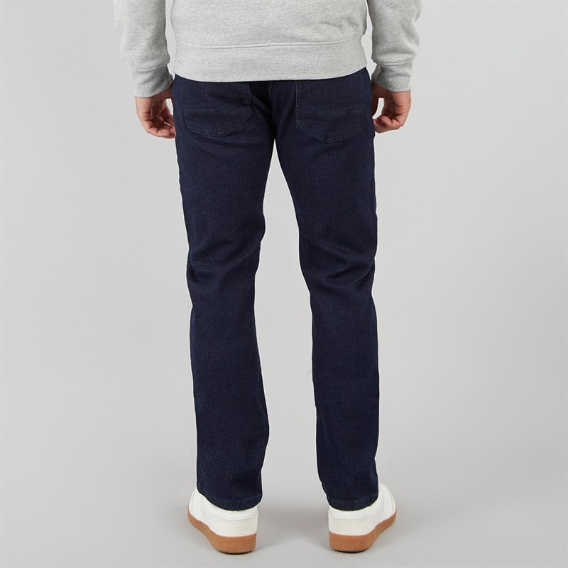 Mens Straight Fit Denim Jeans Rinse Wash - Image 2