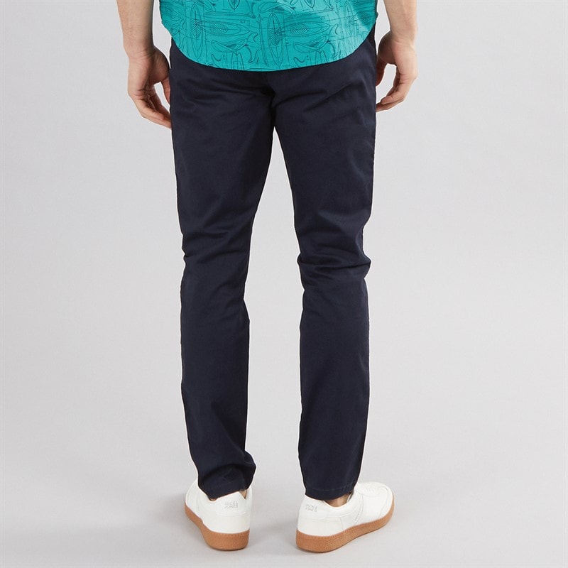 Mens Slim Fit Chino Trousers Navy - Image 2