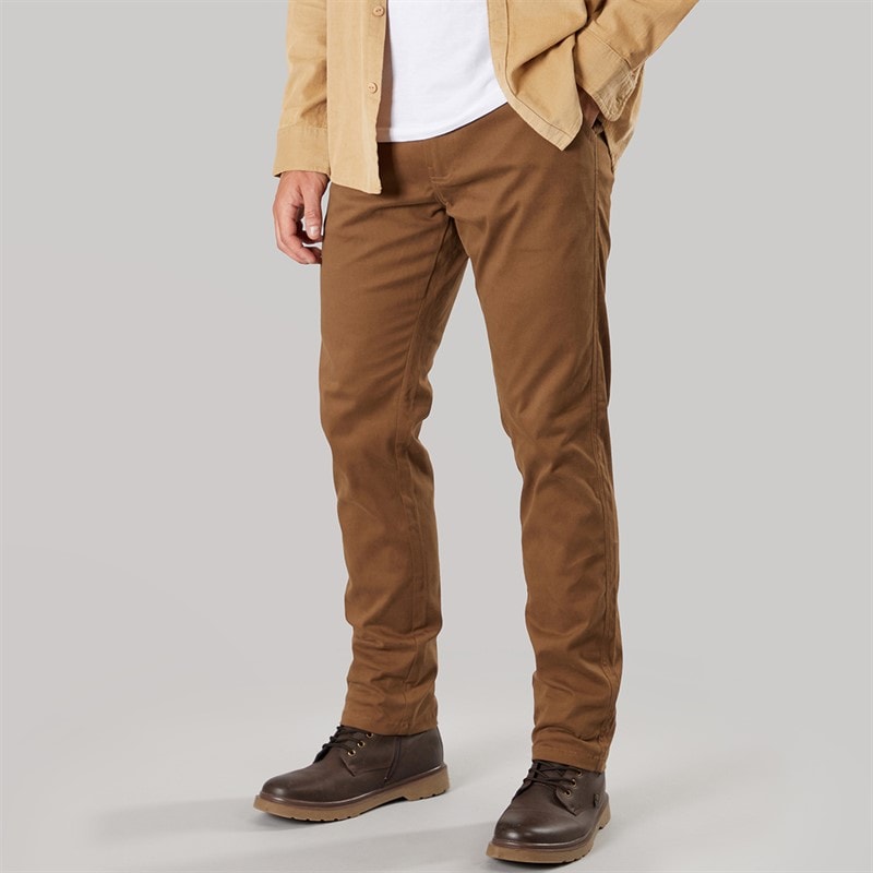 Mens Slim Fit Chino Trousers Cinnamon - Image 1