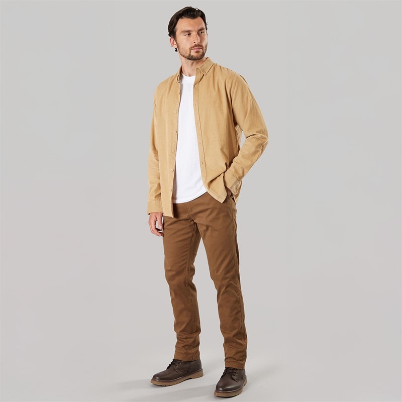 Mens Slim Fit Chino Trousers Cinnamon - Image 4