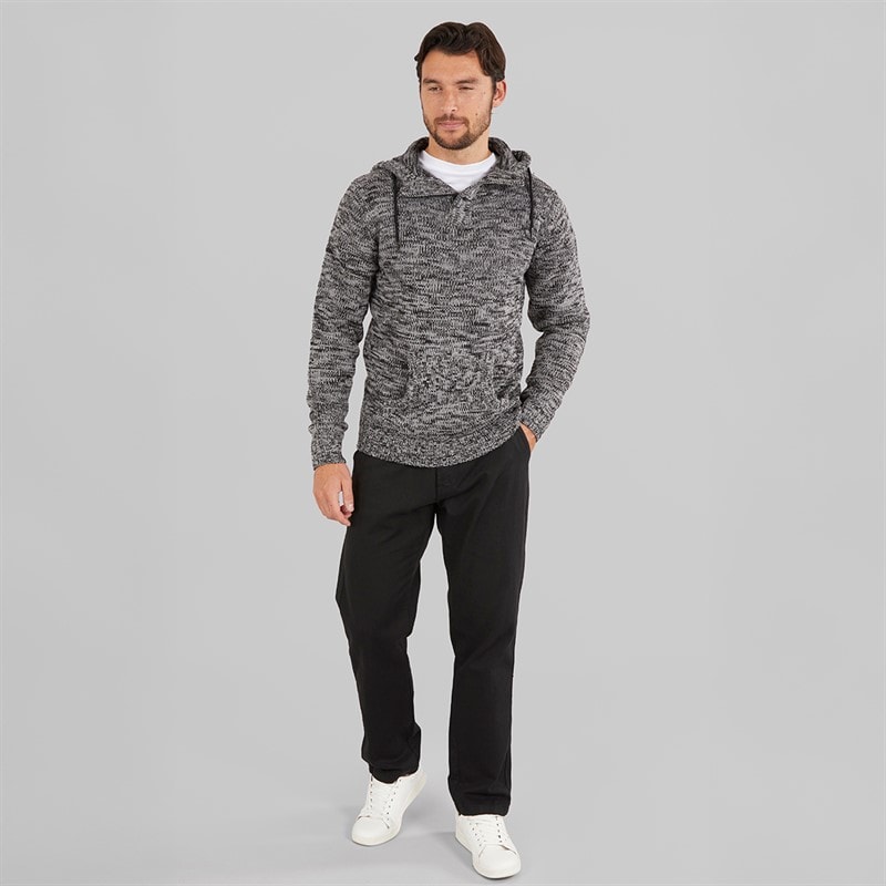 Mens Straight Fit 100% Cotton Chino Trousers Black - Image 3