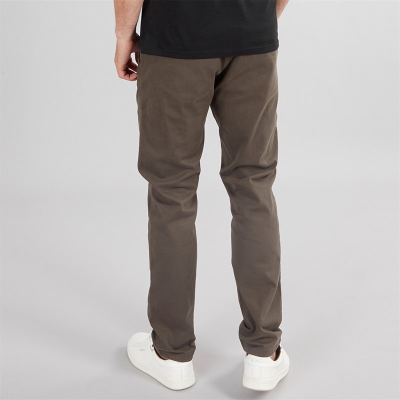 Mens Slim Fit Chino Trousers Charcoal - Image 2