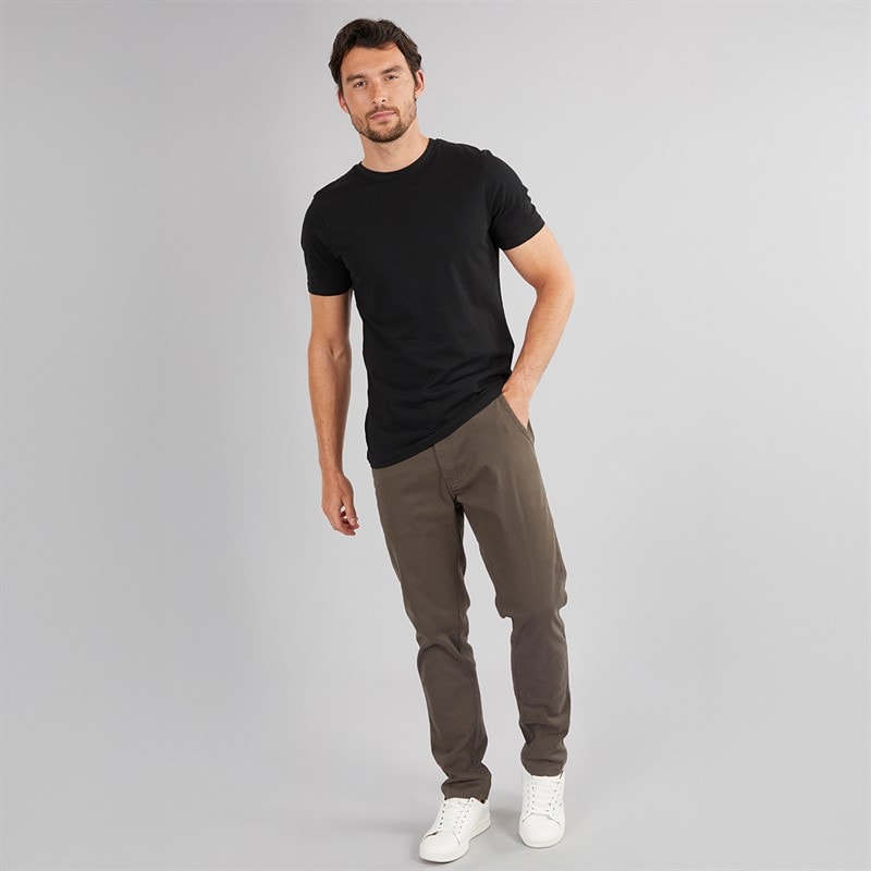 Mens Slim Fit Chino Trousers Charcoal - Image 3