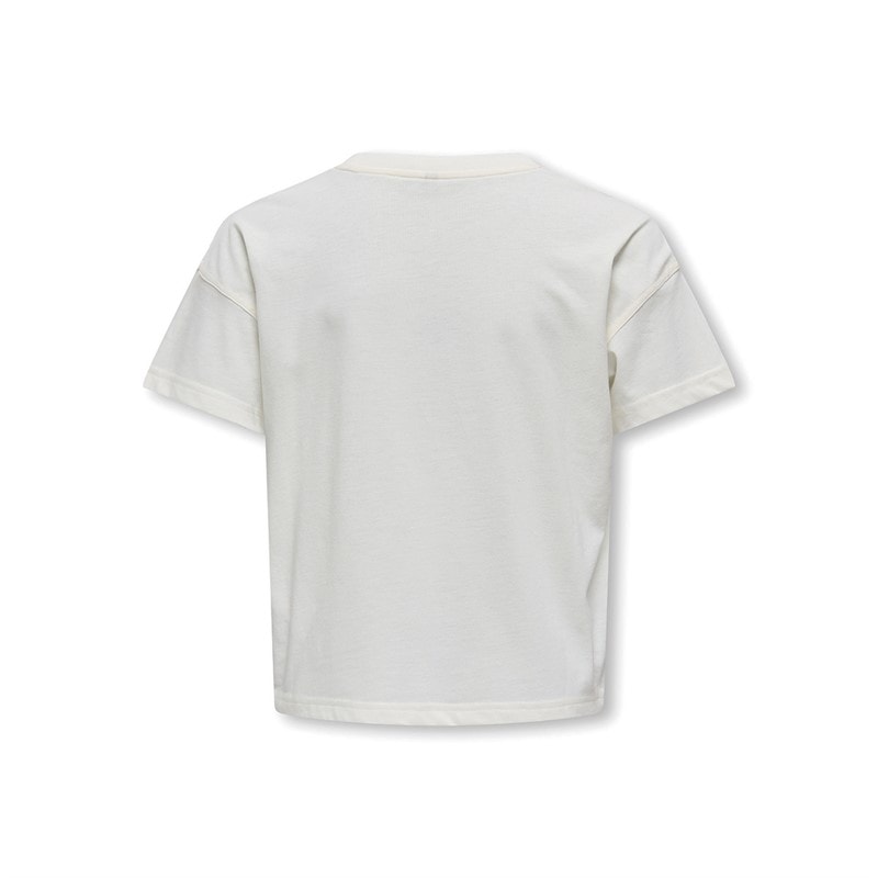 Girls Abelone Word Top Box T-Shirt Cloud Dancer Spirit - Image 2