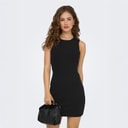 Womens Wilma Ribbed Dress Black