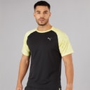 Mens Run Velocity Marble Running Top Black/Yellow