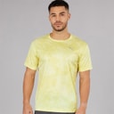 Mens Train All Day Marble Print Training Top Gold Moon