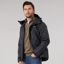 Mens Corvo Waterproof Hooded Shell Jacket Black